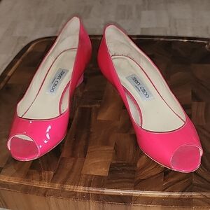 Jimmy Choo Pink Patent Leather Heels